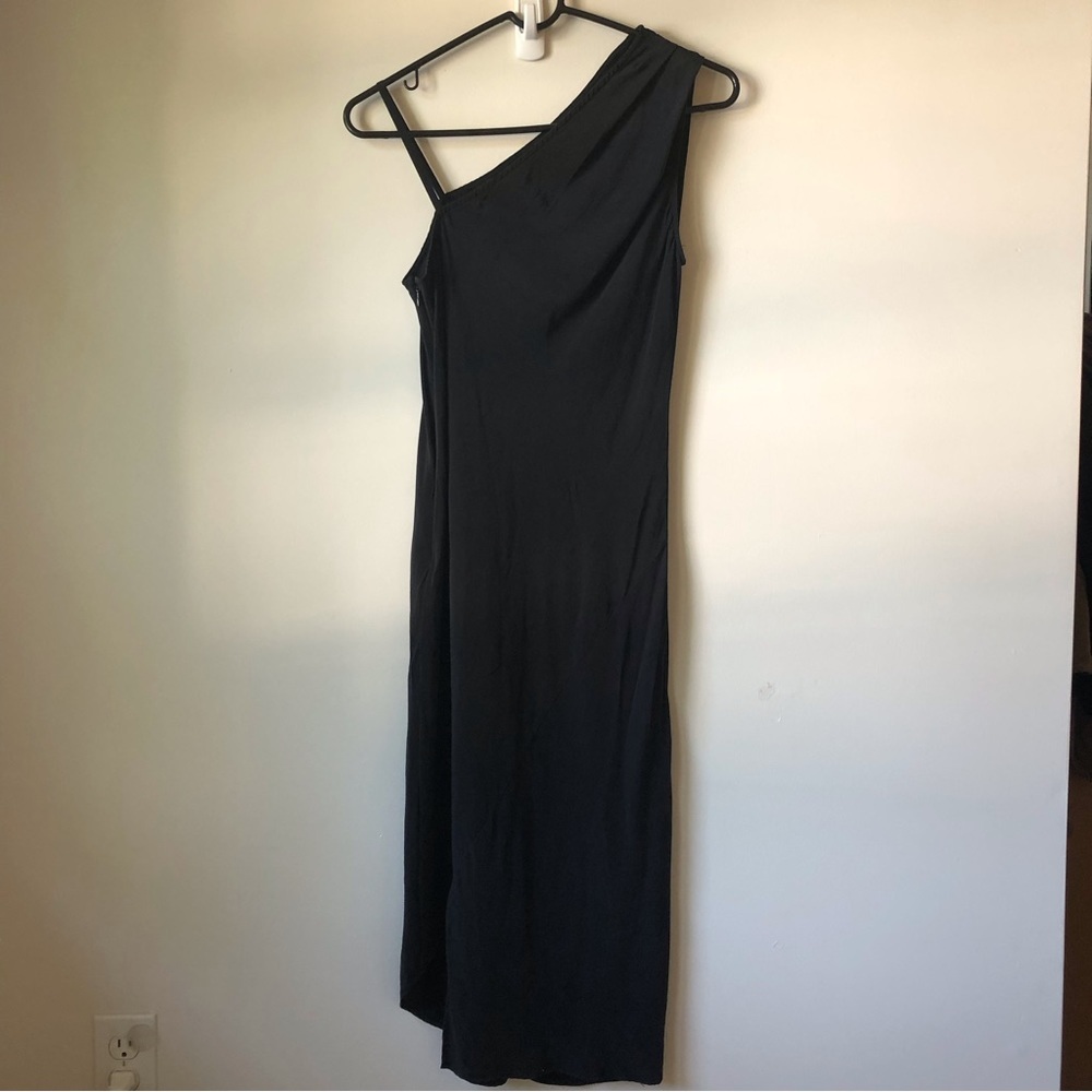 All Saints Black One Shoulder Dress
